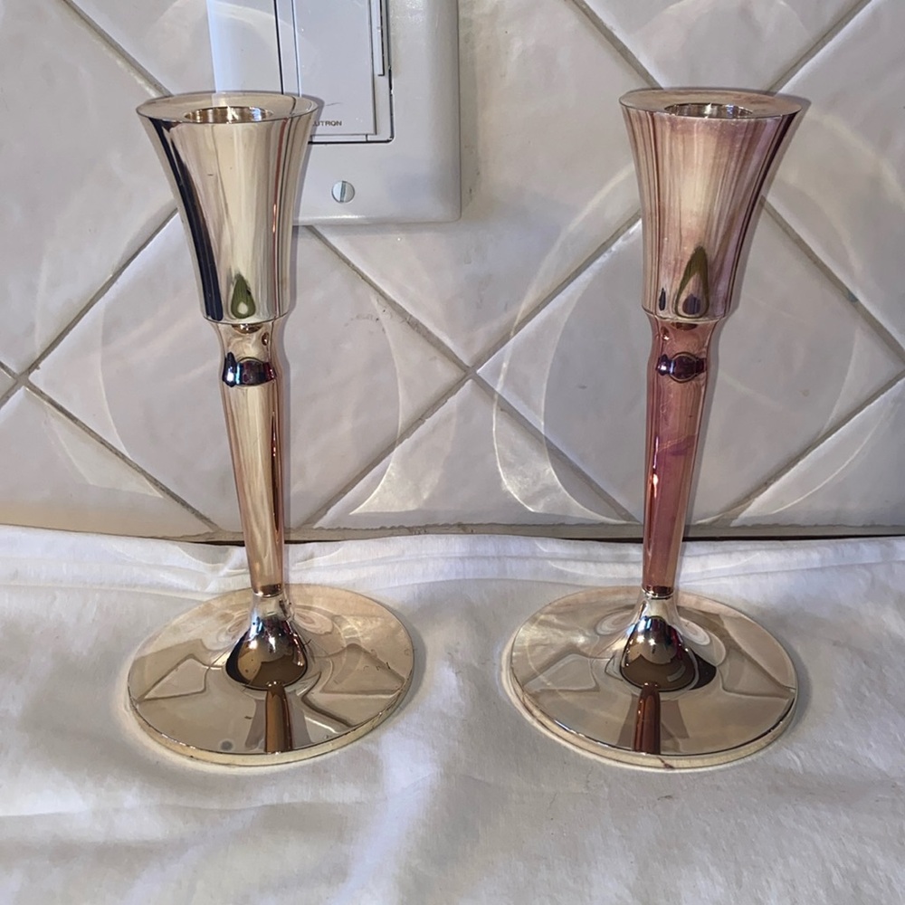 Vintsge Lunt Candleholders Pair